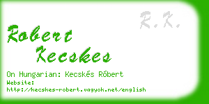 robert kecskes business card